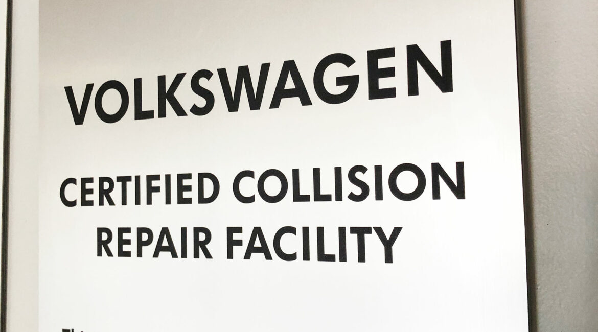 Volkswagen Certified collision repair facility