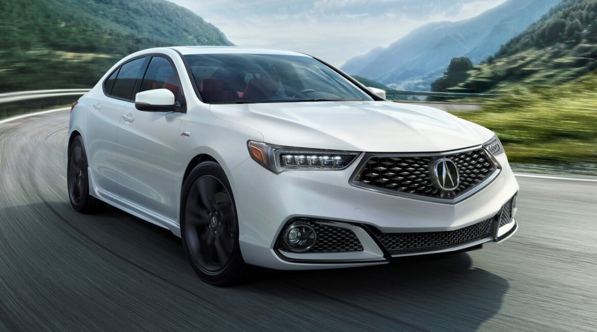 White 2018 acura tlx